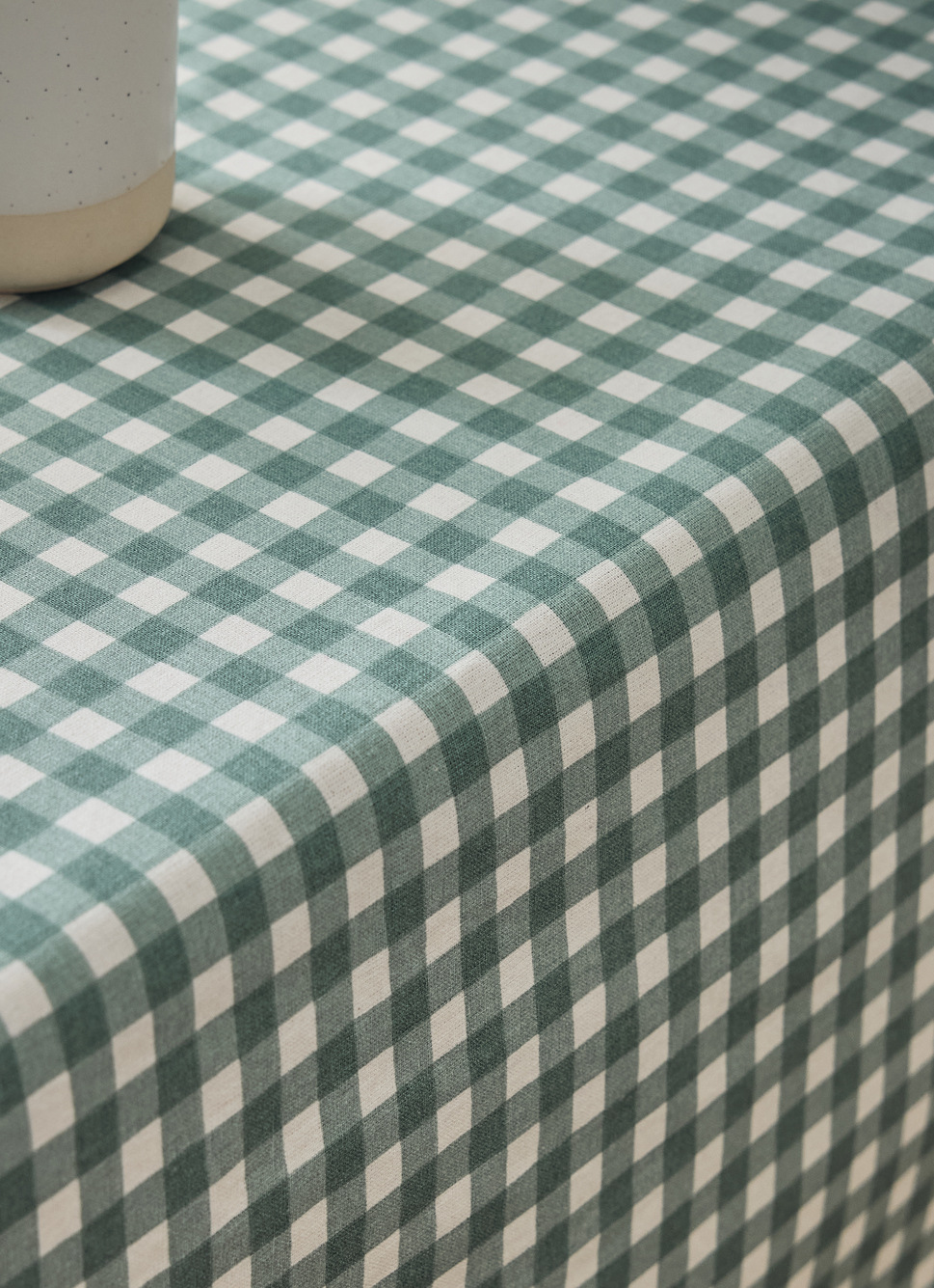 NAPPE EN COTON ENDUITE IMPRIMÉ VICHY