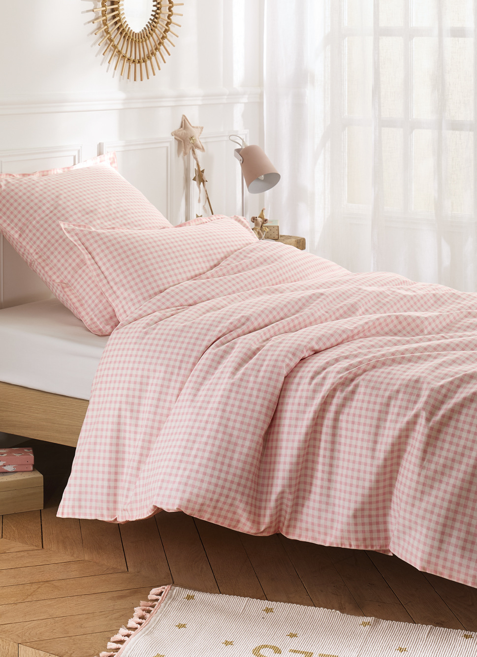 HOUSSE DE COUETTE ENFANT MOTIF VICHY GINGHAM