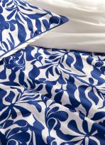 HOUSSE DE COUETTE EN PERCALE IMPRIMÉE FEUILLAGE