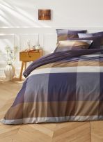 HOUSSE DE COUETTE EN COTON GRANDS CARREAUX