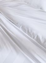 HOUSSE DE COUETTE RAYÉE EN SATIN DE COTON