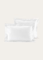 TAIE D'OREILLER RAY&Eacute;E EN SATIN DE COTON