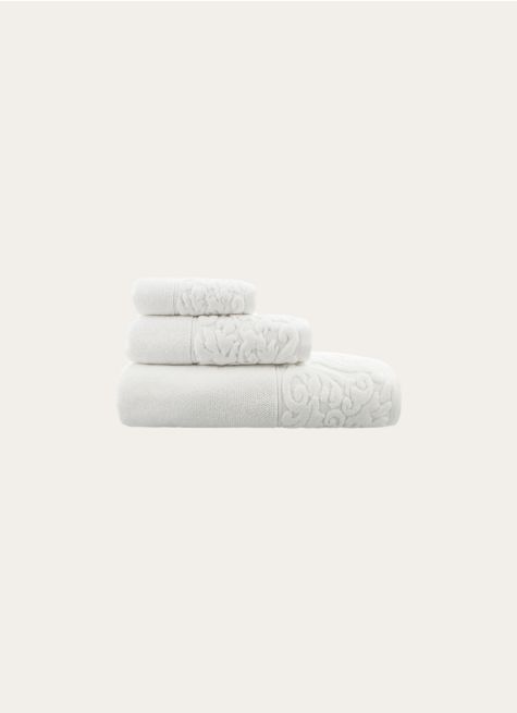 DRAP DE BAIN EN COTON LITEAU CISELÉ
