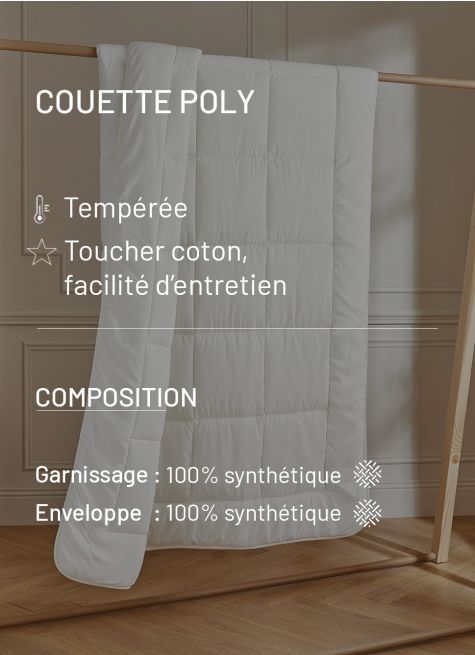 COUETTE TEMPERÉE EN POLYESTER