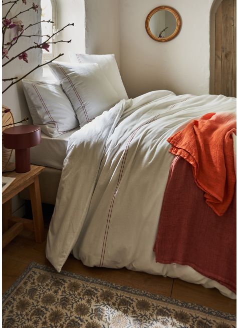 HOUSSE DE COUETTE EN COTON LAV&Eacute;