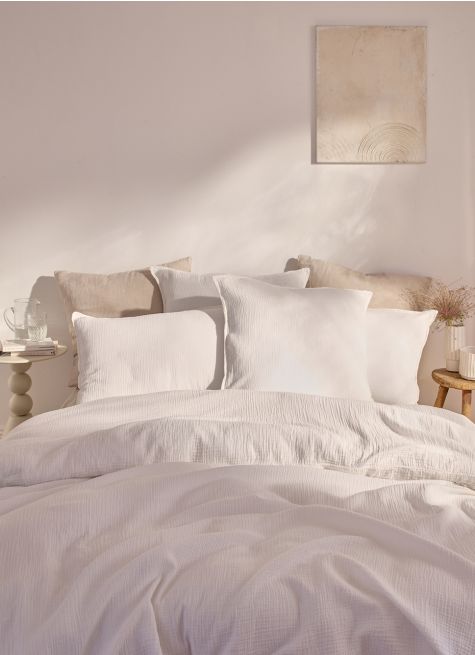 HOUSSE DE COUETTE DOUBLE GAZE DE COTON