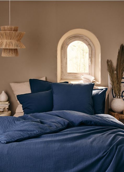HOUSSE DE COUETTE DOUBLE GAZE DE COTON
