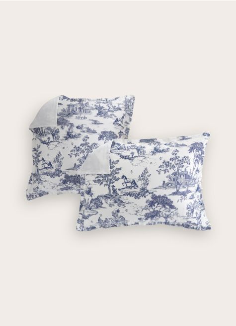 LOT DE 2 TAIES D'OREILLER SATIN DE COTON H&Eacute;LO&Iuml;SE