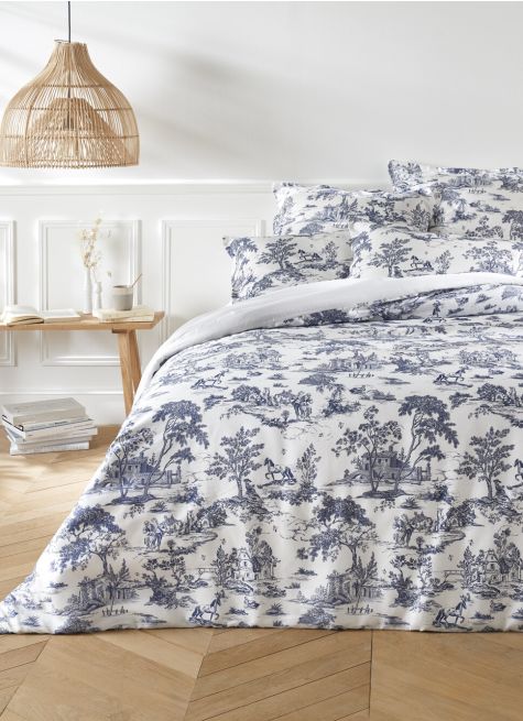 HOUSSE DE COUETTE EN SATIN DE COTON H&Eacute;LO&Iuml;SE