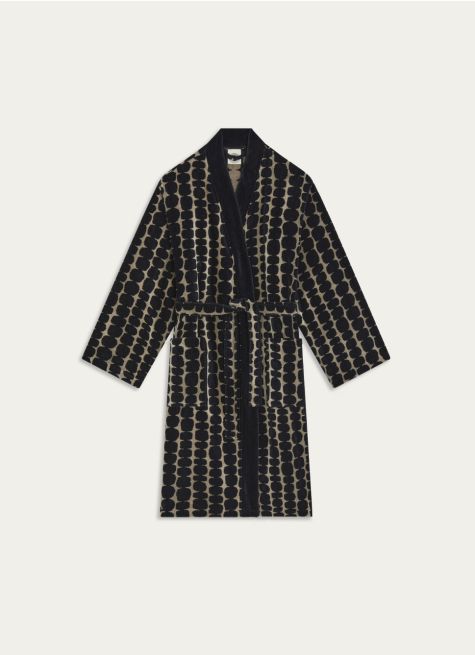 PEIGNOIR KIMONO JACQUARD MOTIF G&Eacute;OM&Eacute;TRIQUE