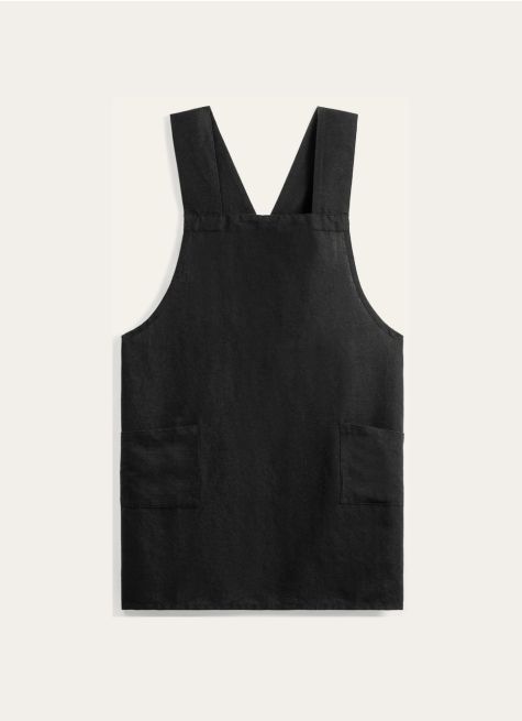 TABLIER JAPONAIS UNI EN COTON ET LIN