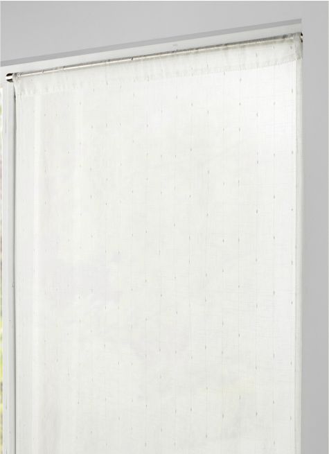 VITRAGE JACQUARD &Agrave; FINES RAYURES 60 X 120 CM