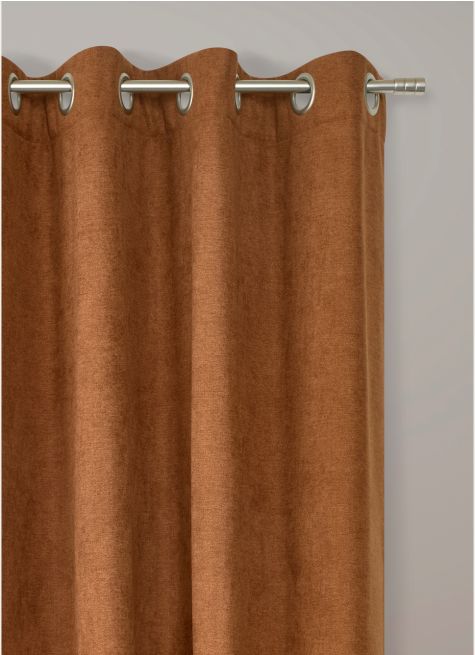 RIDEAU THERMIQUE UNI EFFET VELOURS MAT