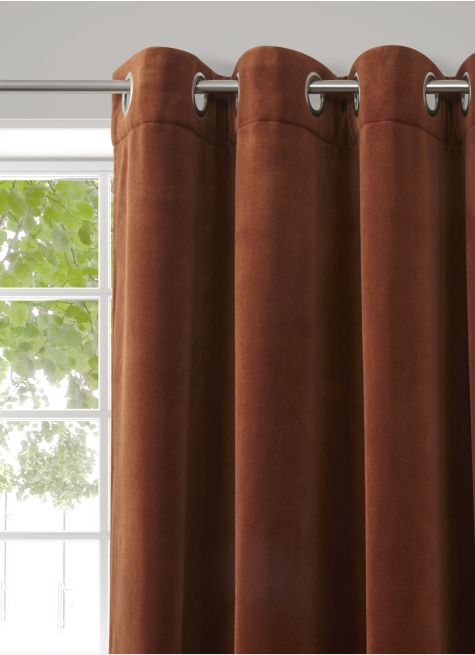 RIDEAU THERMIQUE UNI EN VELOURS  DOUBL&Eacute; POLAIRE