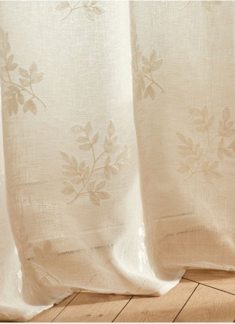 VOILAGE BRODÉ MOTIFS BOUQUETS