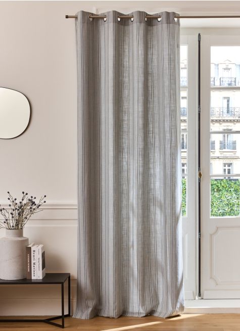 RIDEAU CLASSIQUE AVEC RAYURES CONTRAST&Eacute;ES