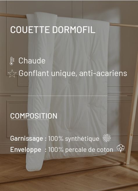 COUETTE DORMOFIL TRÈS CHAUDE EN PERCALE DE COTON