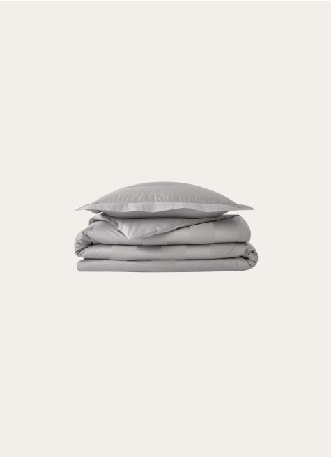 HOUSSE DE COUETTE RAY&Eacute;E EN SATIN DE COTON