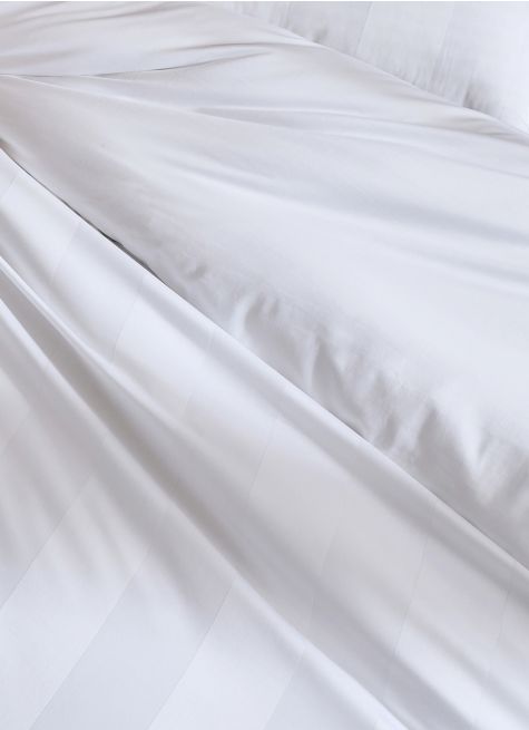 HOUSSE DE COUETTE RAYÉE EN SATIN DE COTON