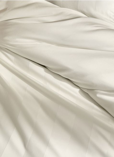 HOUSSE DE COUETTE RAYÉE EN SATIN DE COTON