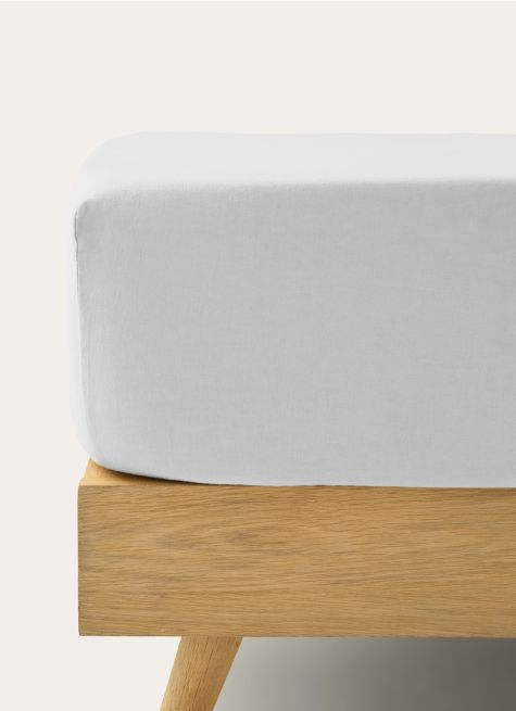 DRAP HOUSSE EN LIN LAV&Eacute; UNI 165GR